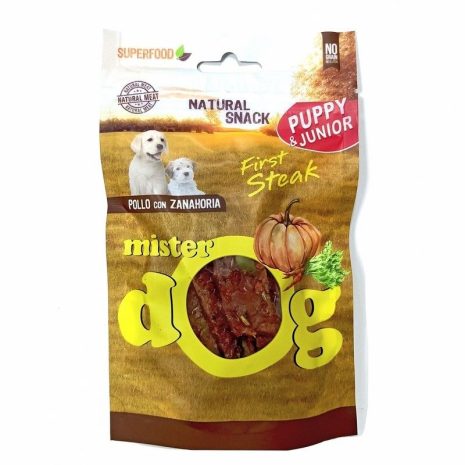 misterdog-first-steak-pollo-con-zanahoria-puppy-junior-natural-snack-70-g