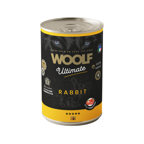 Latas de Conejo para perro 400gr (Woolf)