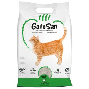 Arena sanitaria de bentonita GatoSan (manzana) (8Kg)