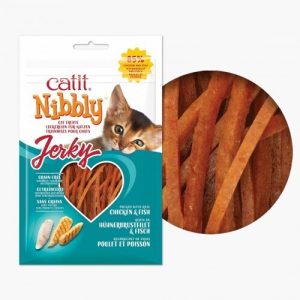 Catit Nibbly Jerky Pollo y Pescado