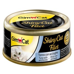 GIMCAT SHINY FILET ATÚN Y ANCHOAS