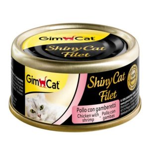 GIMCAT SHINY FILET POLLO CON GAMBAS