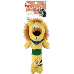 Juguete león de felpa Shaking Fun GiGwi (32 cm)