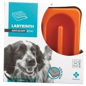 Labyrinth Slow Feed Square Bowl 25x25x5.8 cm (M Pets)