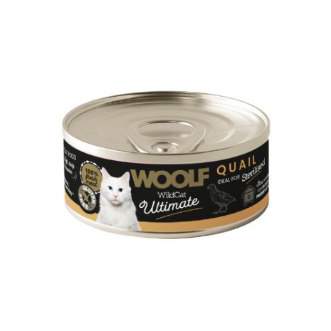 Latas de Codorniz para gatos Esterilizados 85gr (Woolf)