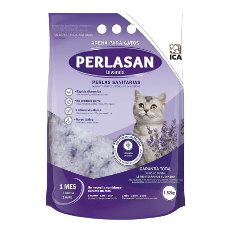 Lecho sanitario PERLASAN Lavanda para gatos (1.82Kg)