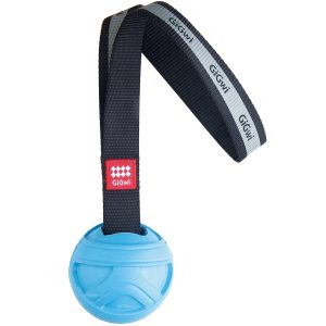 Pelota GO FETCH azul con lanzador (GiGwi)