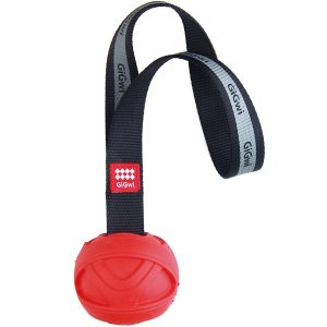 Pelota GO FETCH roja con lanzador (GiGwi)