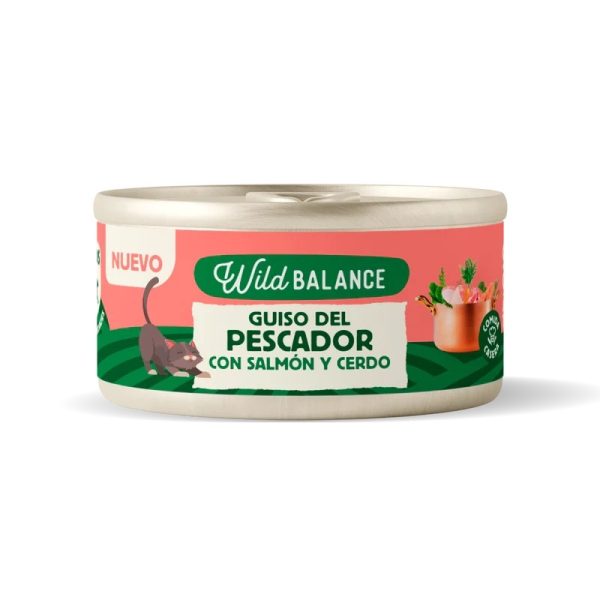 Lata de Guiso del Pescador con Salmón y Cerdo para Gatos 80gr