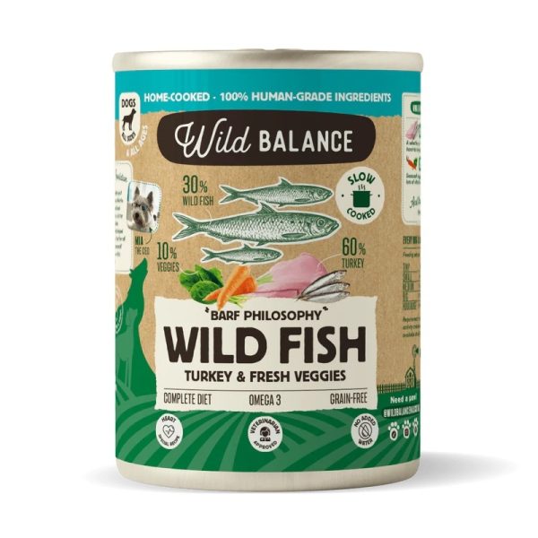 Lata de Pescado y Pavo para perros 400g   Filosofía BARF