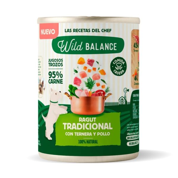 Lata de Ragut tradicional de Ternera y Pollo para perros 400g