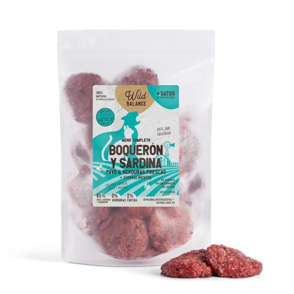 Menú BARF de Boquerón y Sardina para gatos
