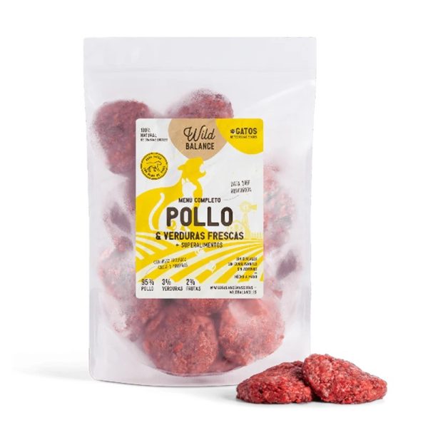 Menú BARF de Pollo con verduras frescas para gatos