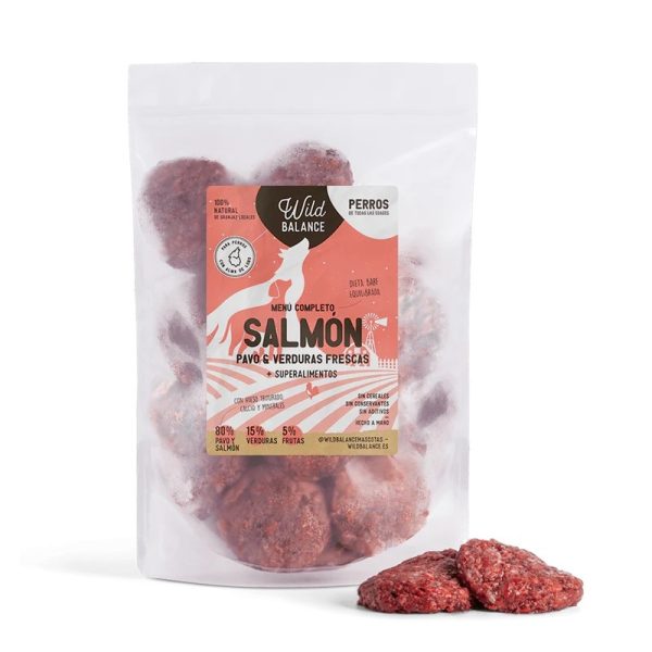 Menú BARF de Salmón con verduras frescas para perros