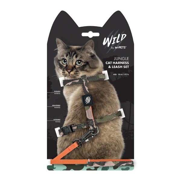 WILD JUNGLE Set arnés y correa para gato